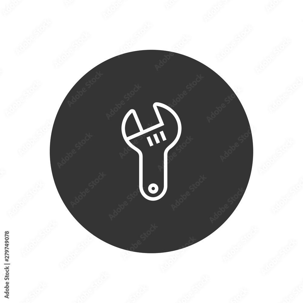 Wrench vector icon in modern style for web site and mobile app Wrench vector icon in modern style for web site and mobile app