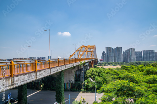 Scenery of Dongping Bridge, Foshan New Town, Guangdong, China photo