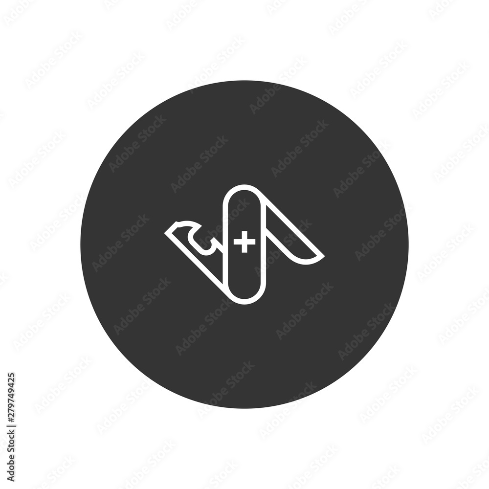 Swiss army knife vector icon in modern style for web site and mobile app Swiss army knife vector icon in modern style for web site and mobile app
