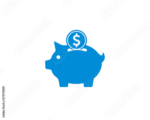 Piggy bank, money icon symbol