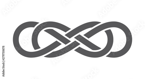 Vector infinity icon symbol. Isolated on white background.