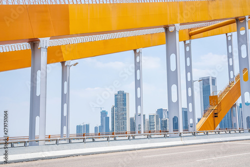 Foshan CBD Building and Dongping Bridge Highway Deck photo