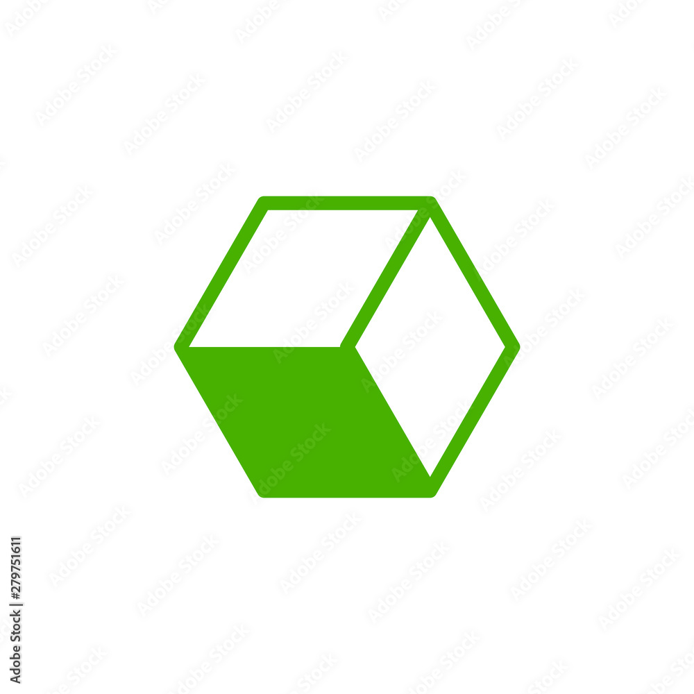 Green Cube Box Geometric Building Architecture House Ecology Isolated Business Logo Green Cube Box Geometric Building Architecture House Ecology Isolated Business Logo