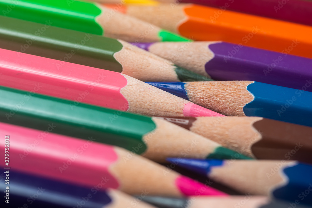 Unity and diversity. Still Life Conceptual - Colored Pencils on isolated backround. Shallow depth of field Unity and diversity. Still Life Conceptual - Colored Pencils on isolated backround. Shallow depth of field