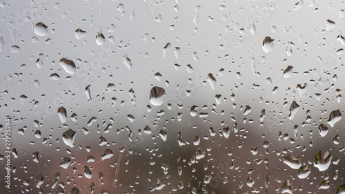 rain drops on the window surface