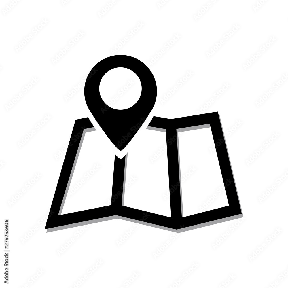 Map And Pointer Icons - Vector Illustration - Isolated On White Background Map And Pointer Icons - Vector Illustration - Isolated On White Background