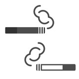 Smoking cigarette icon, Vector graphic image