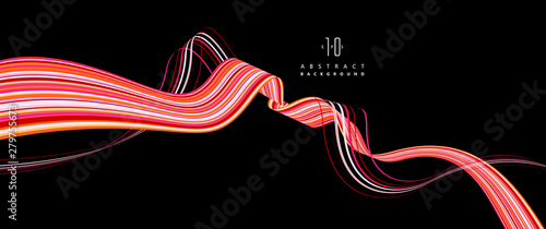 Wavelike Abstract graphics, vector background.