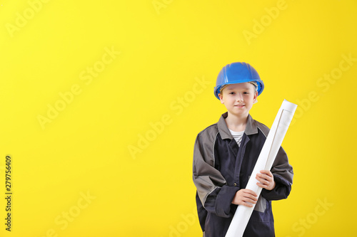 Cute little architect on co...