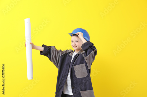 Cute little architect on co...