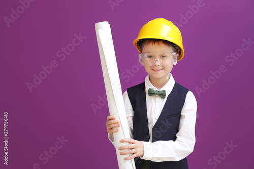 Cute little architect on co...