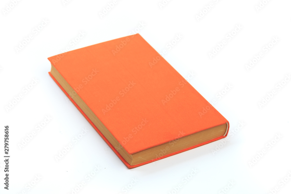 orange book isolated on a white background orange book isolated on a white background