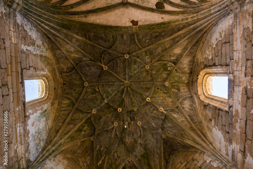 Detail of the Gothic vaults of the abandoned convent of San Antonio de Padua 15th century, Garrovillas de Alconetar photo