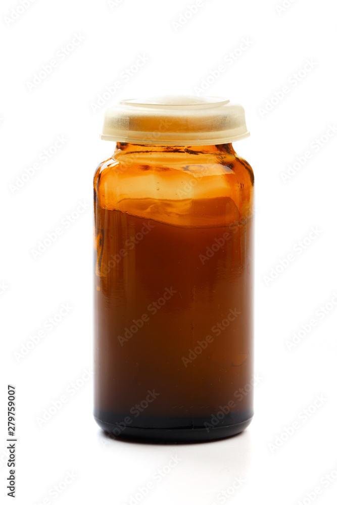 ointment jar isolated on white background . ointment jar isolated on white background .