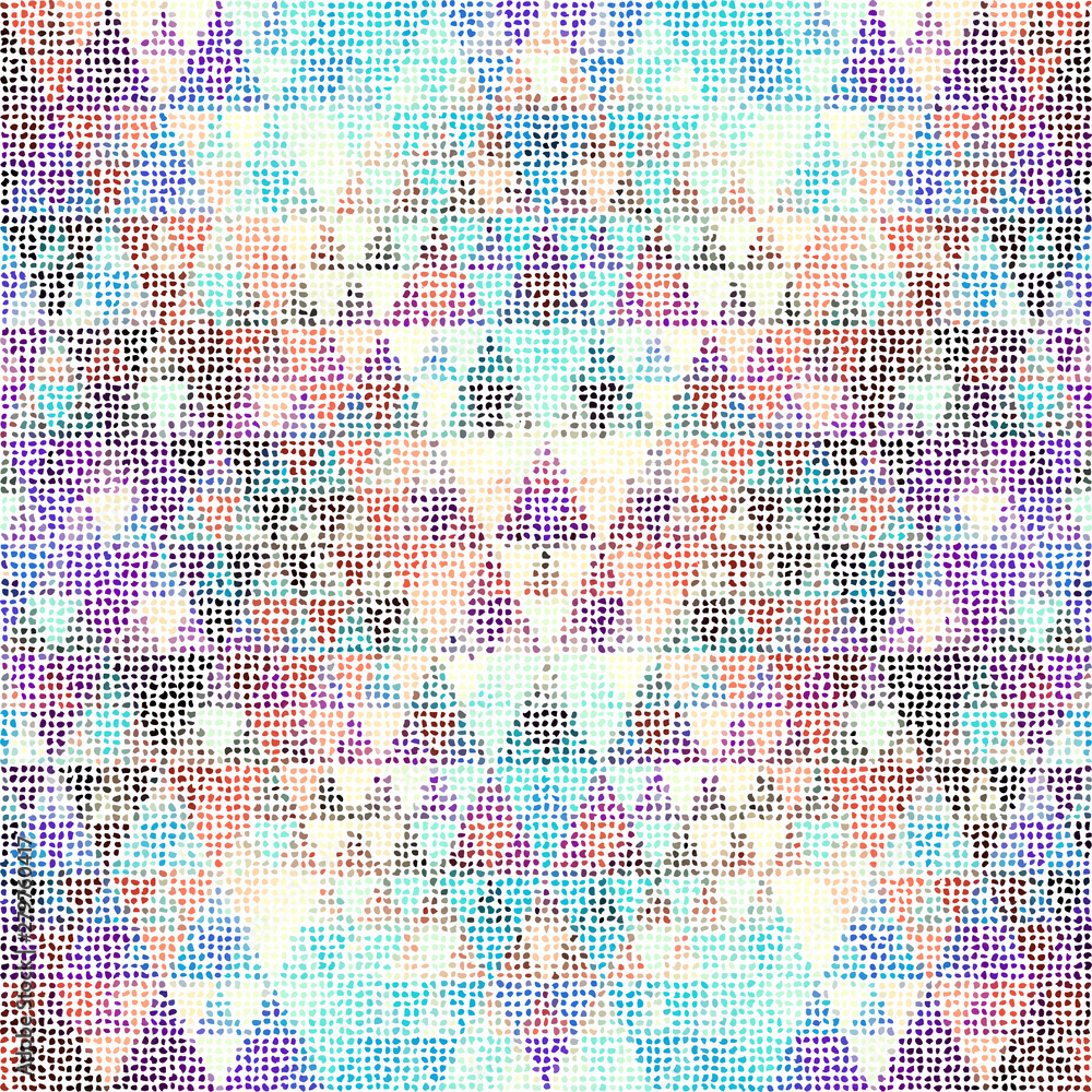 Grunge polka dot pattern on white background. Vector seamless image.