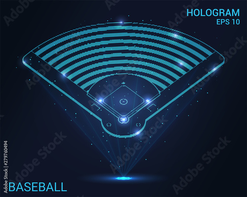 Canvas Print Hologram baseball