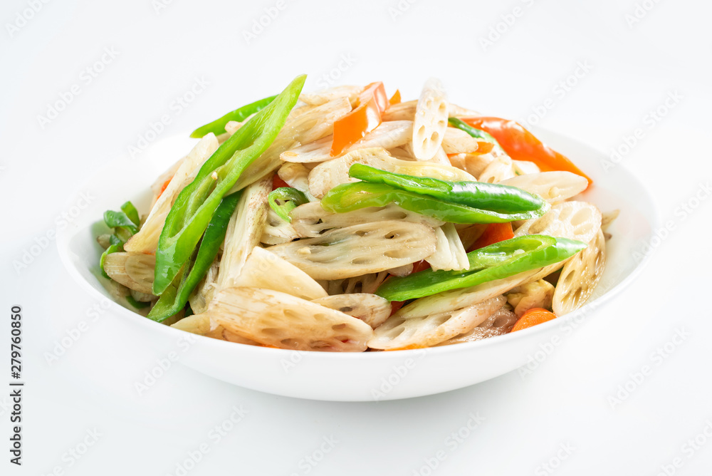 Chinese dish, a delicious chili stir-fried noodles Chinese dish, a delicious chili stir-fried noodles