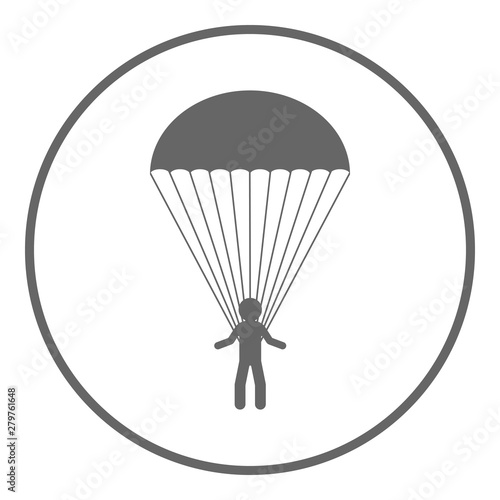 Parachute icon. Parachuting symbol. Vector.
