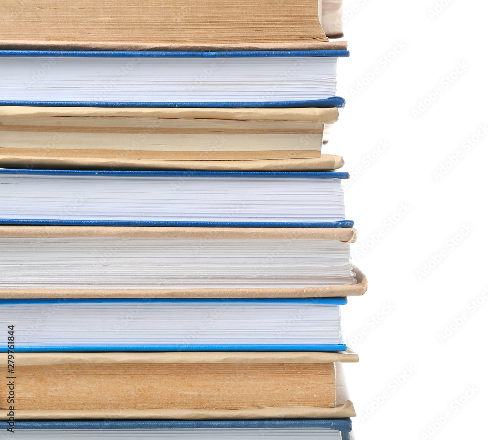 Stack of books on white background Stack of books on white background