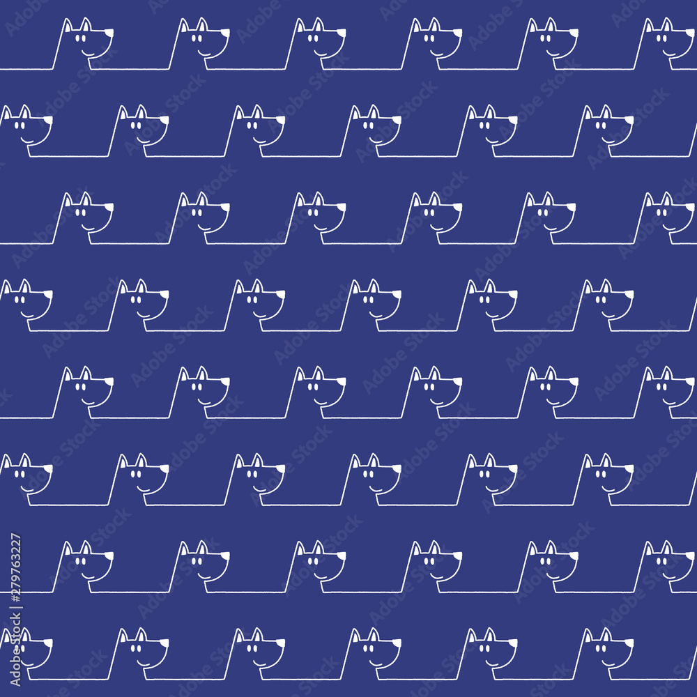 Funny and cute dog seamless pattern, Funny and cute dog seamless pattern,