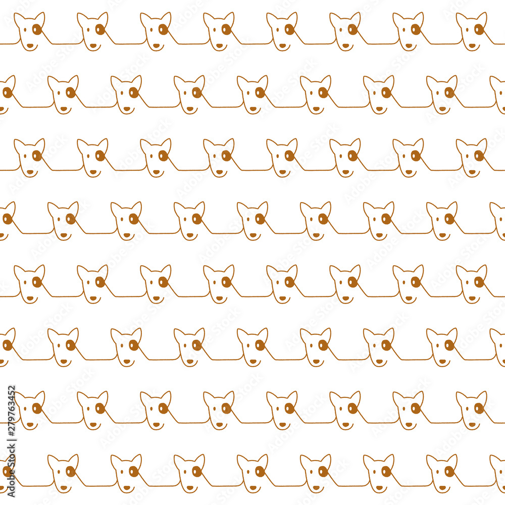 Funny and cute dog seamless pattern, Funny and cute dog seamless pattern,