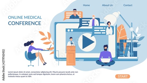 Advertising Banner Online Medical Conference.