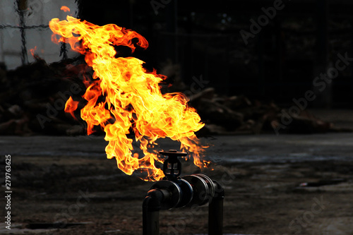 Wallpaper Mural Fire the oil pipeline leak and explose.Crude oil transport with pipe leak and explose. Torontodigital.ca