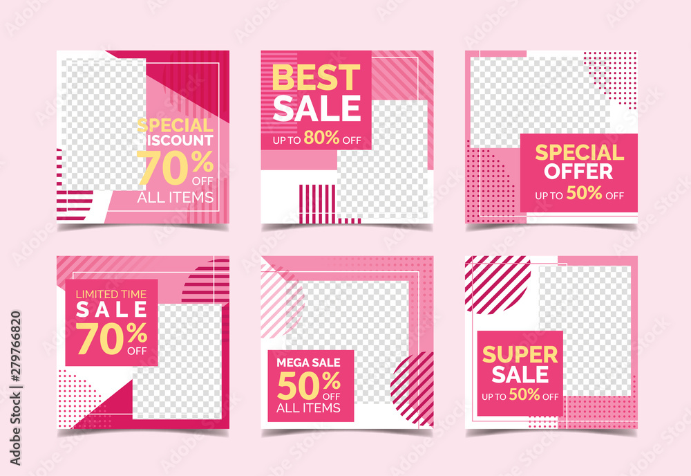 Creative social media banner collection for fashion sale, product promotion and web banner. Vol.9
