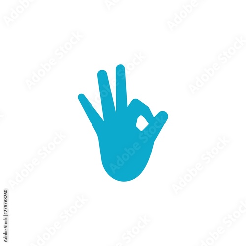OK hand gesture ilustration