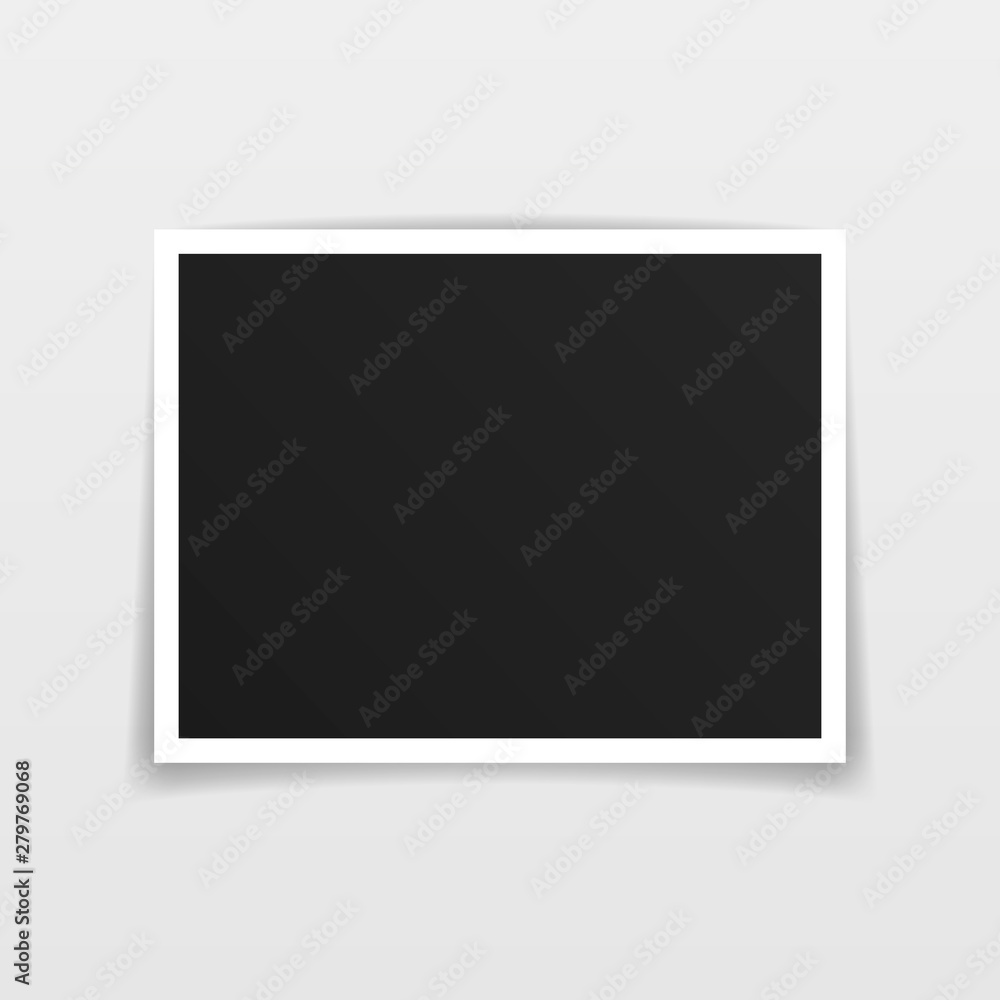 Vector Photo frame mockup design. Photo frame isolated on transparent background. Vector illustration Vector Photo frame mockup design. Photo frame isolated on transparent background. Vector illustration