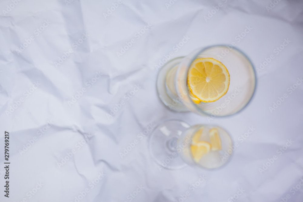 Yellow lemon on white background Yellow lemon on white background