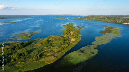 Islands on the Dnieper Ukraine-delineated dronphoto 2019 Year photo