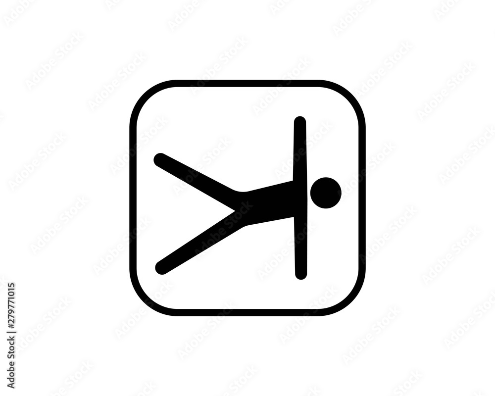 Icon of star plank exercise at gym or fitness center isolated on white background.- vector Icon of star plank exercise at gym or fitness center isolated on white background.- vector