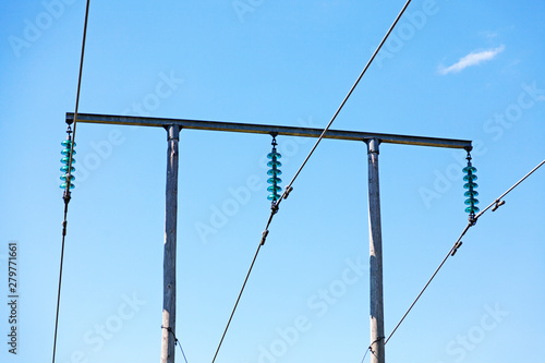 Wallpaper Mural electric poles with wires and transformers Torontodigital.ca