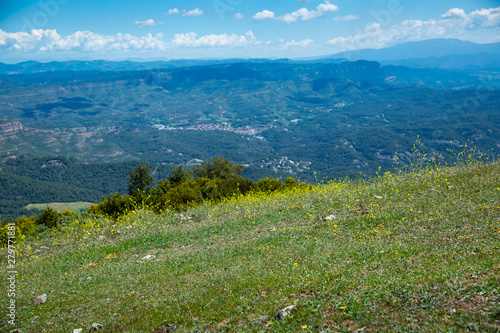 Mountain landscape of Natural Park de Sant Llorenc del Munt i l Obac