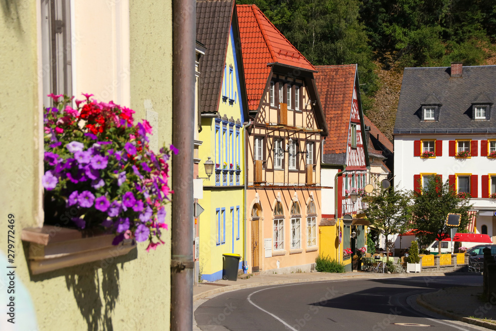 Beautiful architecture of the holiday destination Bad Berneck, Franconia - Bavaria, Germany