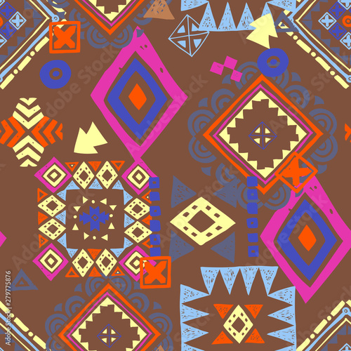 Seamless Ethnic pattern. Tribal vector abstract background