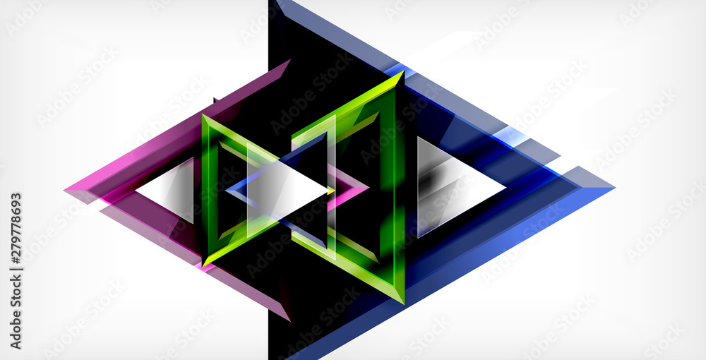 Dynamic triangle composition abstract background Dynamic triangle composition abstract background