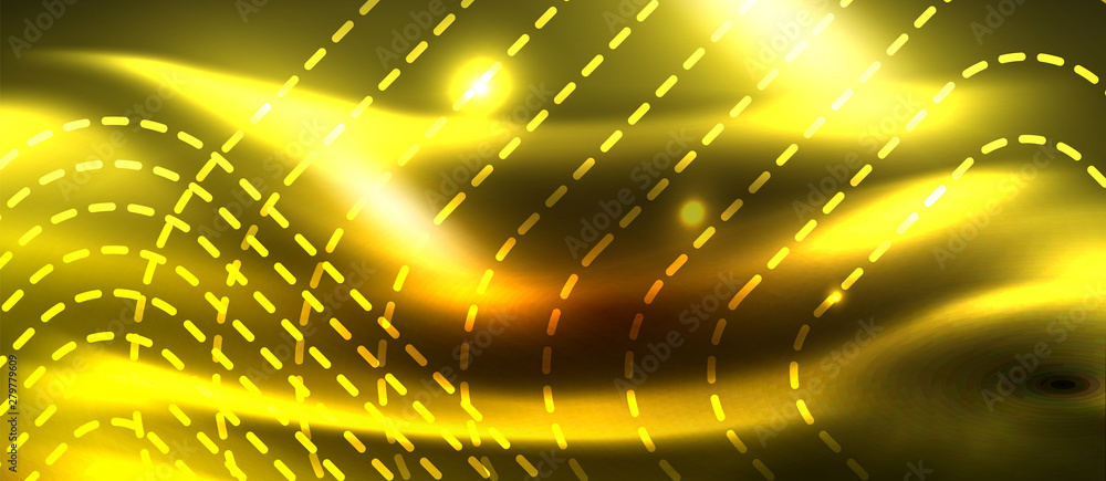 Neon square shapes lines on glowing light background Neon square shapes lines on glowing light background