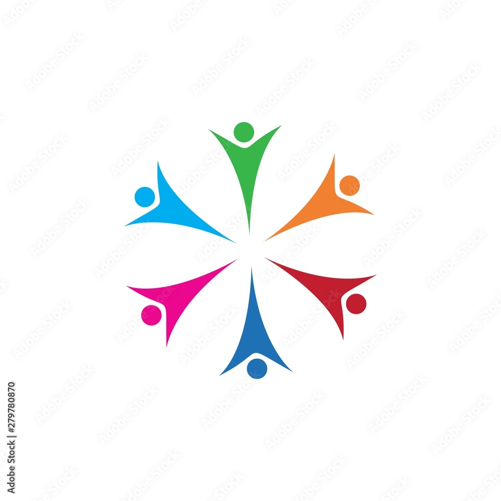 Obraz premium community care Logo template vector