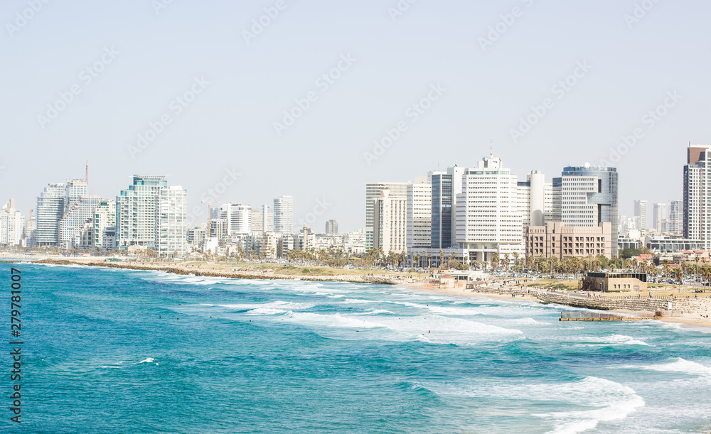 beautiful and expensive summer season vacation destination place landscape and landmark photography of Israeli capital Tel Aviv with skyscrapers modern building along Mediterranean sea beach shoreline beautiful and expensive summer season vacation destination place landscape and landmark photography of Israeli capital Tel Aviv with skyscrapers modern building along Mediterranean sea beach shoreline