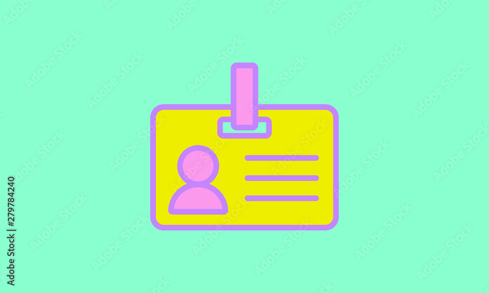 Web line icon. Business; blank id cards with clasp (badge) Web line icon. Business; blank id cards with clasp (badge)