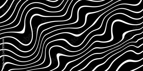 Black and white Psychedelic Linear Wavy Backgrounds