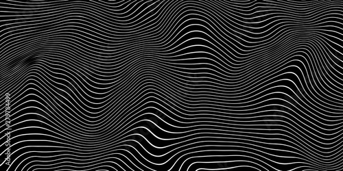 Black and white Psychedelic Linear Wavy Backgrounds