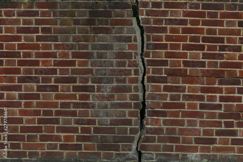 Wall bricks with a crack, background images.
