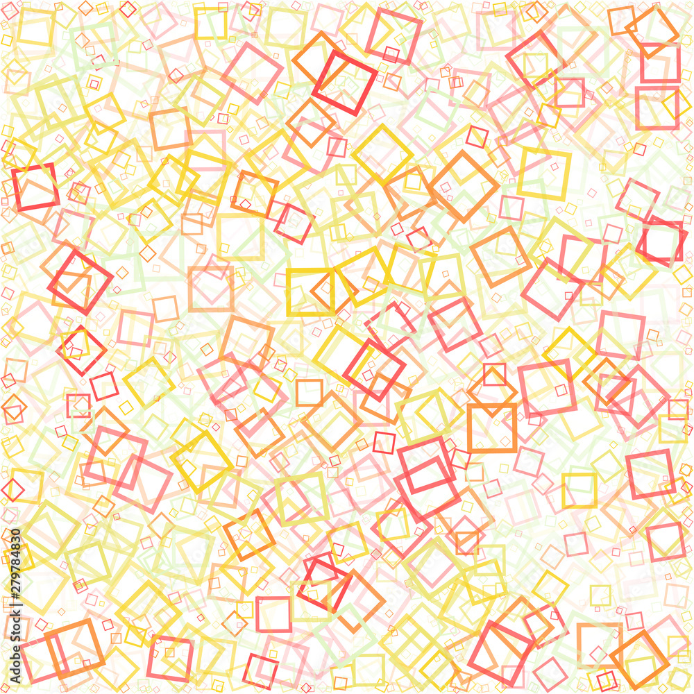 Abstract Generative Art color distributed donut squares polygons background illustration