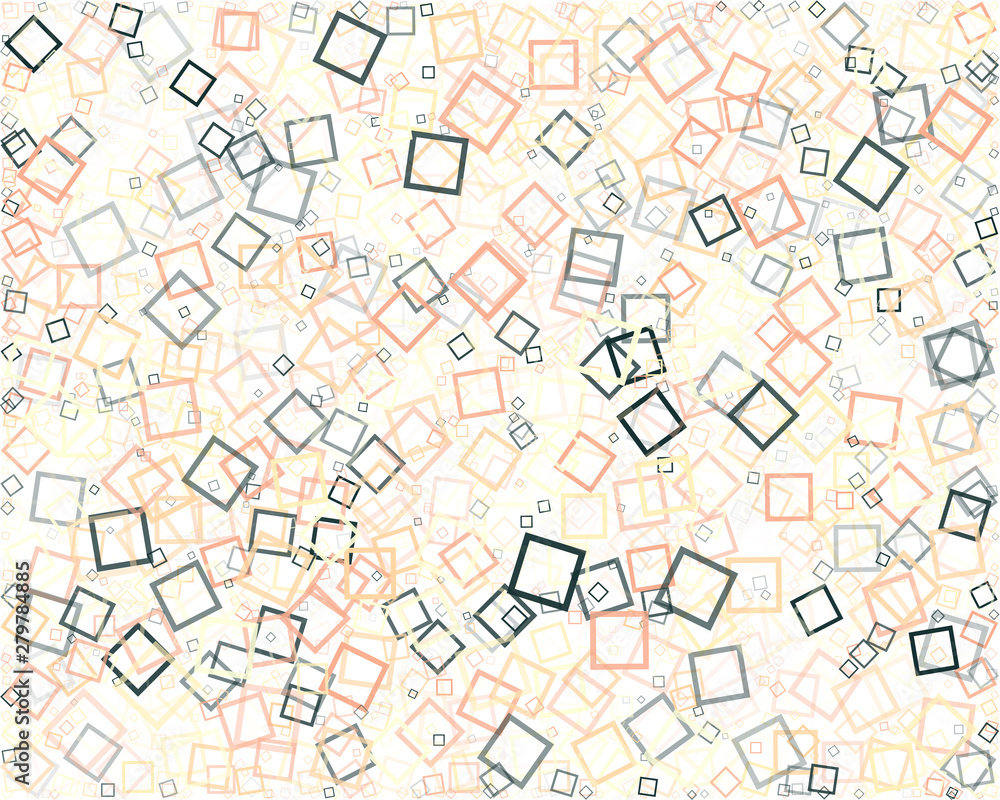 Abstract Generative Art color distributed donut squares polygons background illustration