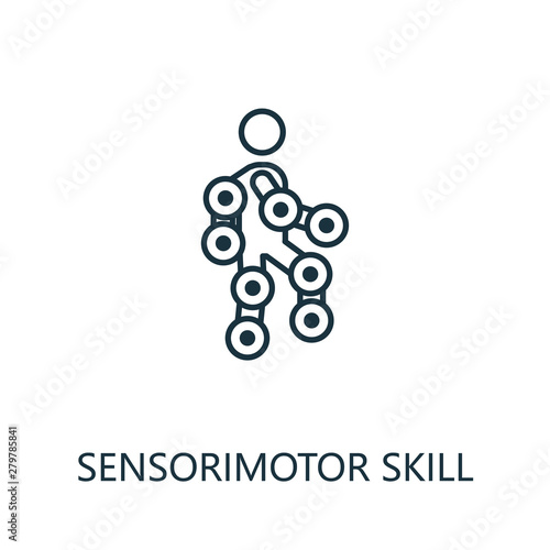 Sensorimotor Skill thin line icon. Creative simple design from artificial intelligence icons collection. Outline sensorimotor skill icon for web design and mobile apps usage photo