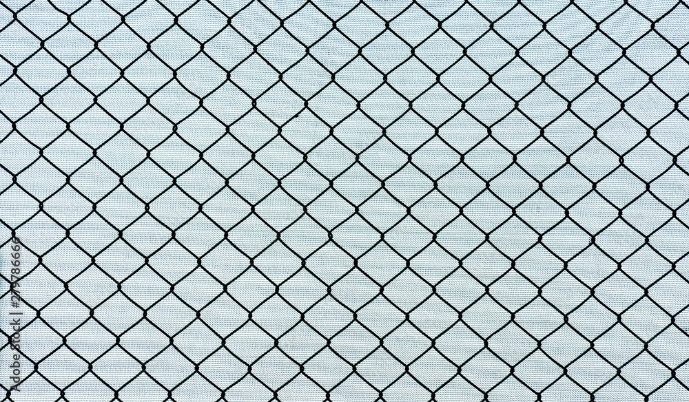 Fototapeta premium silhouette cage metal wire front fabric background