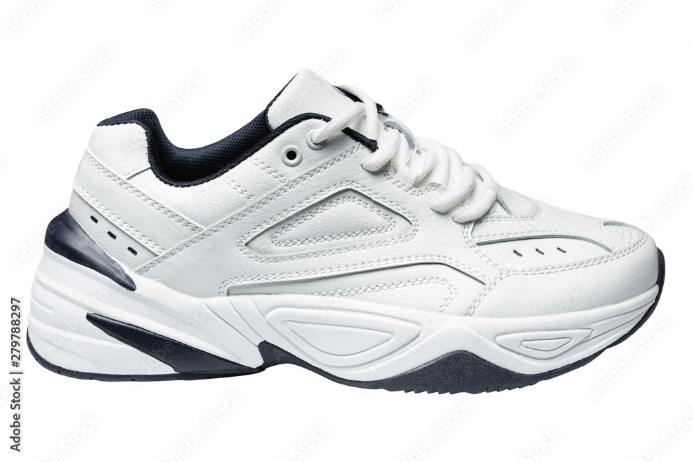 casual shoes for men, white sneaker, on a white background casual shoes for men, white sneaker, on a white background